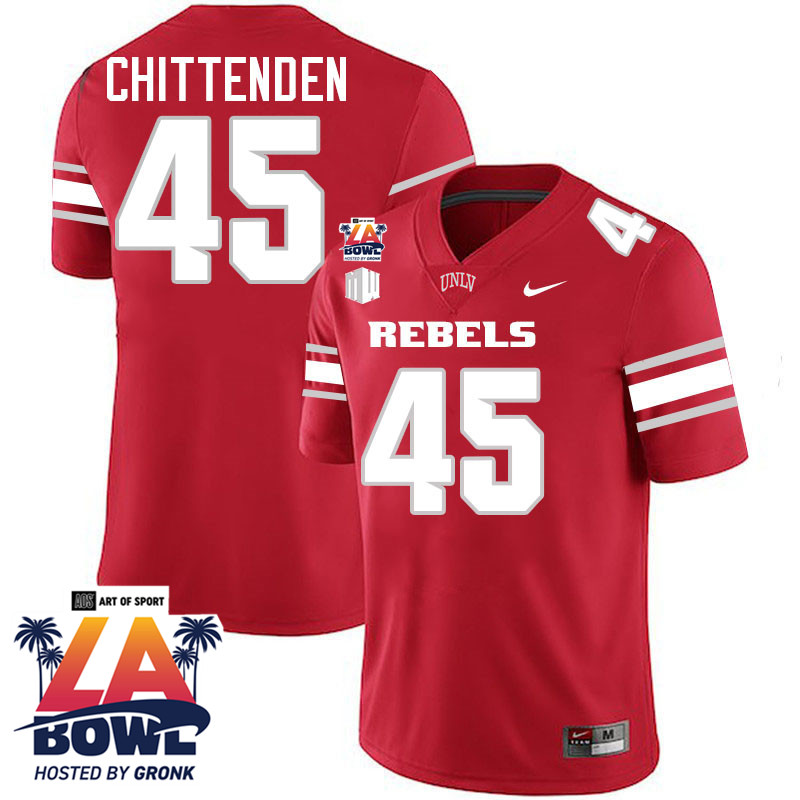 Caden Chittenden LA Bowl Jersey,UNLV Rebels 2024 LA Bowl Jersey-Scarlet